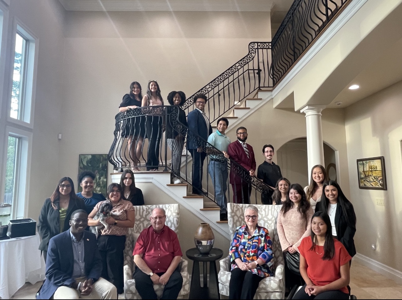 SGA group at President White's house